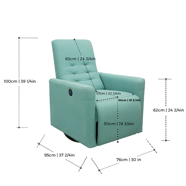 简欧风五星脚休闲多功能电动单椅LE3006