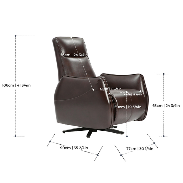360°旋转五星脚休闲多功能电动单椅LE3018