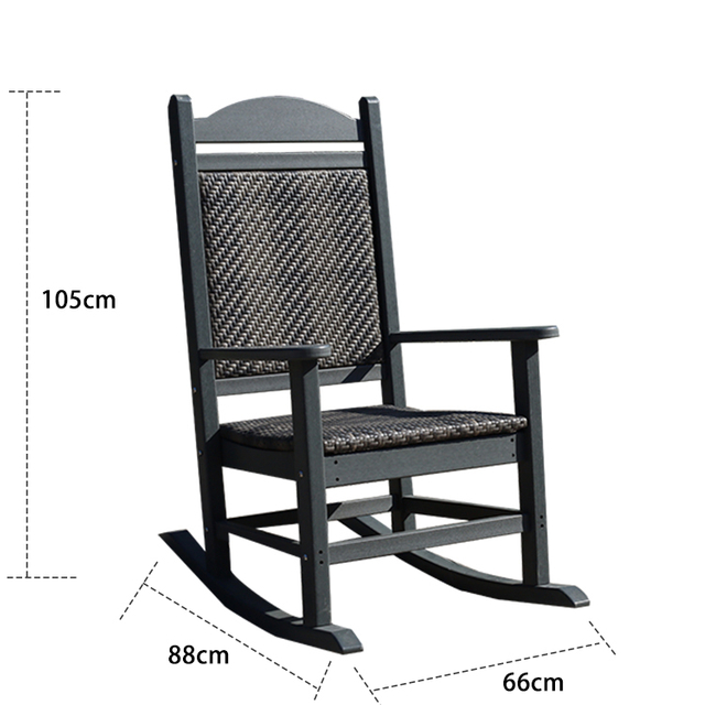 独特编藤工艺单人摇摇椅沙发HW2001